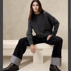 NWT Banana Republic Mona Sweater Charcol L BR